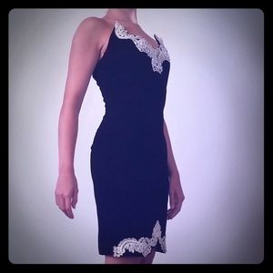 Scott McClintock Vintage Black Velvet Dress